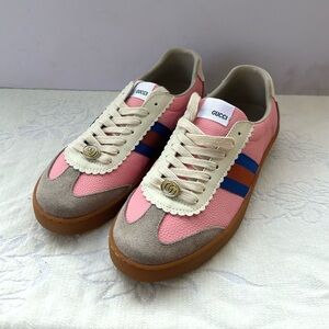 Women's Pink and Beige Sneakers